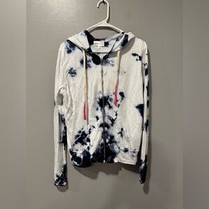 Soul Cycle X Sundry Tie Dye Full Zip Hooded Embroidered Sweatshirt Size Medium